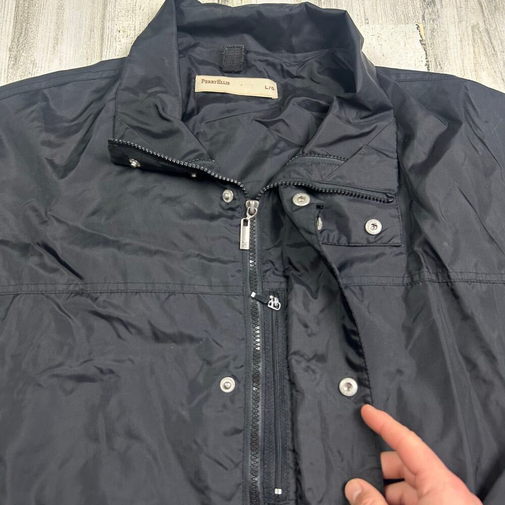 Perry Ellis Solid Black Men's Jacket - image 5